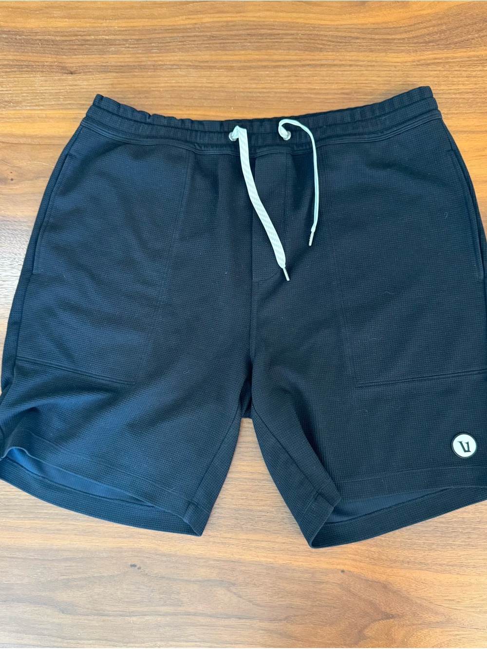Vuori | Men’s Black Waffle Performance Short - 8” Inseam